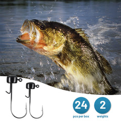 MadBite 24 Pack Ned Rig Jig Hook Kits