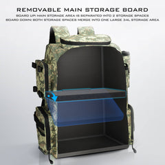 KastKing Bait Boss Fishing Tackle Backpack with Rod Holders 4 Tackle Boxes