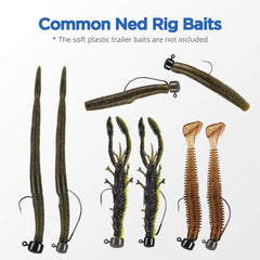 MadBite 24 Pack Ned Rig Jig Hook Kits