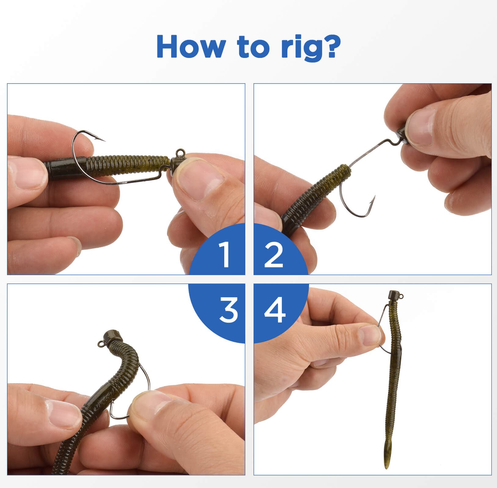 MadBite 24 Pack Ned Rig Jig Hook Kits