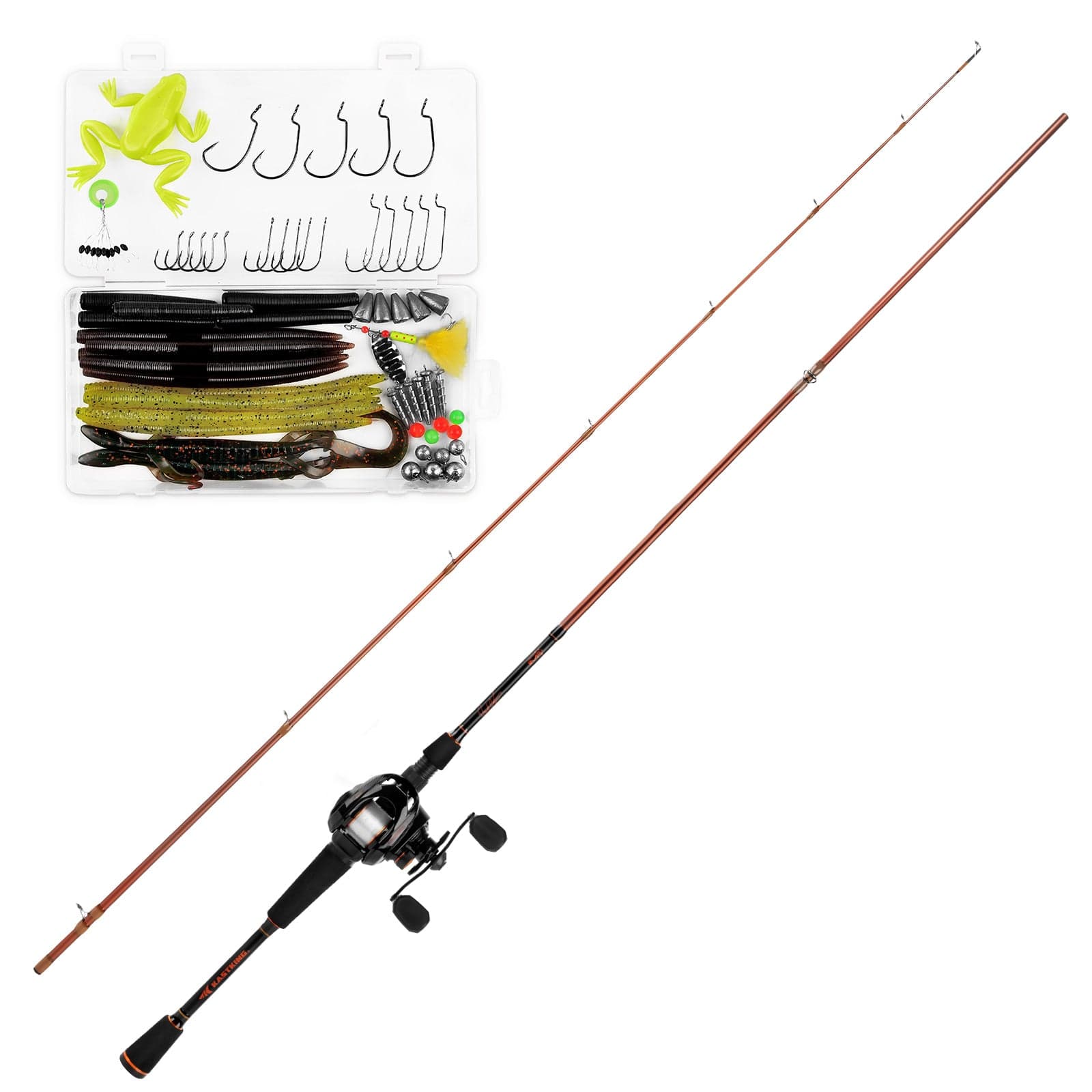 KastKing Brent Chapman Casting Rod and Reel Combo with Tackle Kit