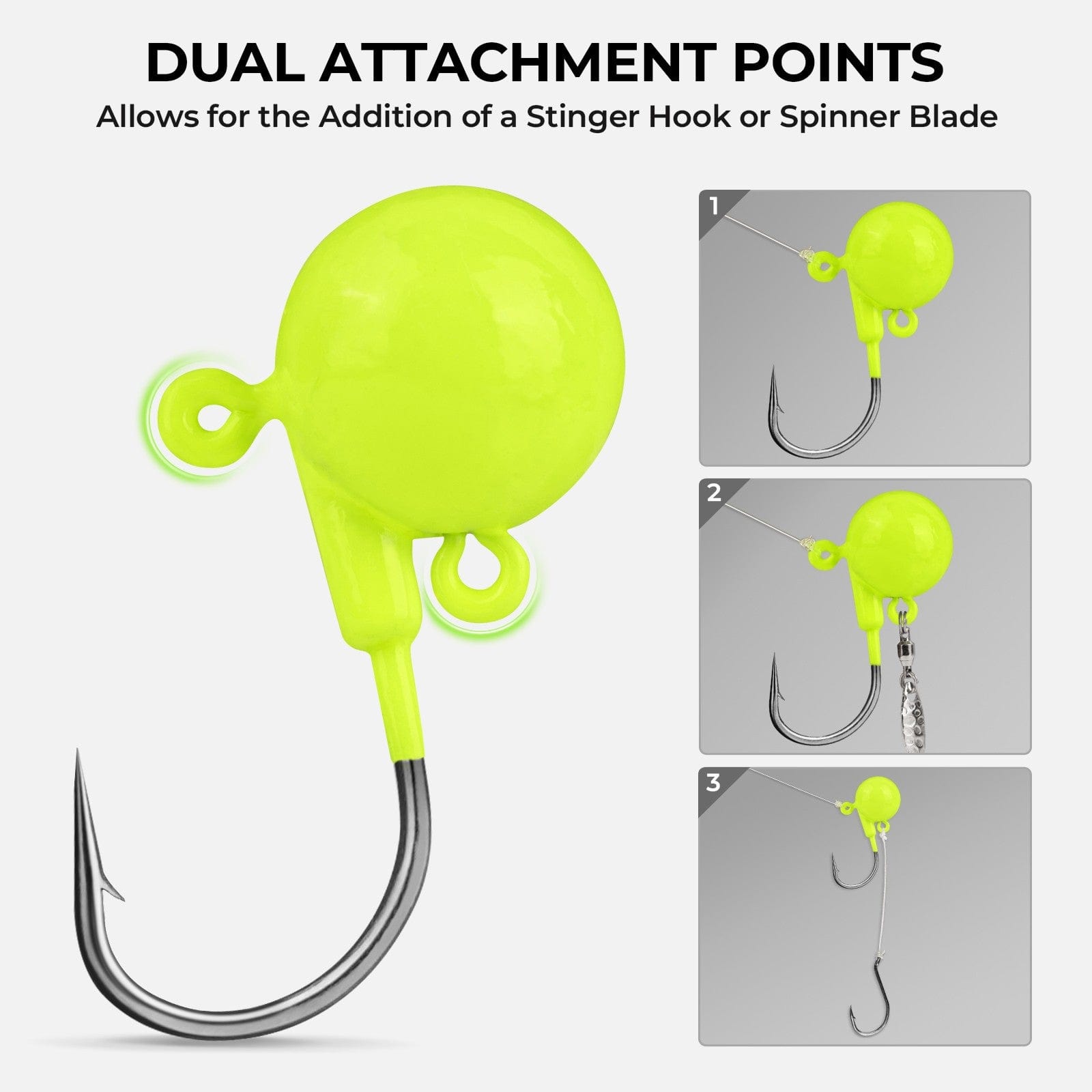 MadBite Dead Drop Jig Heads for Fishing