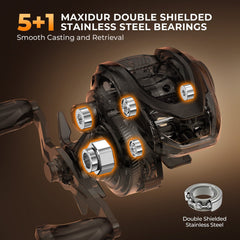 KastKing Lethal Blaze Twin-Tip Baitcaster Rod and Reel Combo