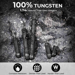 MadBite Tungsten Drop Shot Cylinder Weights